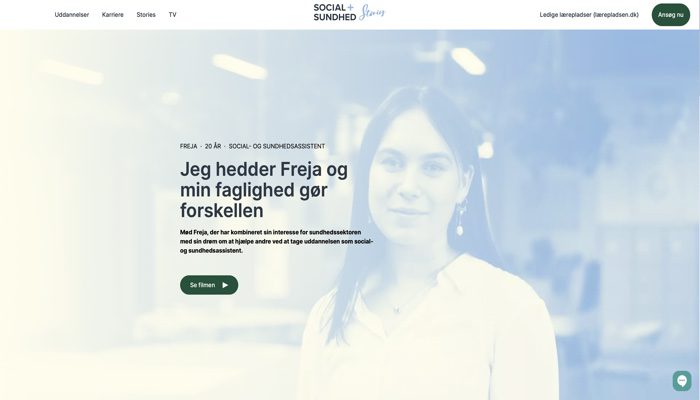 Via videoer møder du de dygtige unge, som brænder for at gøre en forskel for andre! Bliv klogere på de mange muligheder indenfor social- og sundhedsområdet! Youtuberen Guld Dennis giver også et indblik i alt det du ikke vidste om disse uddannelser!